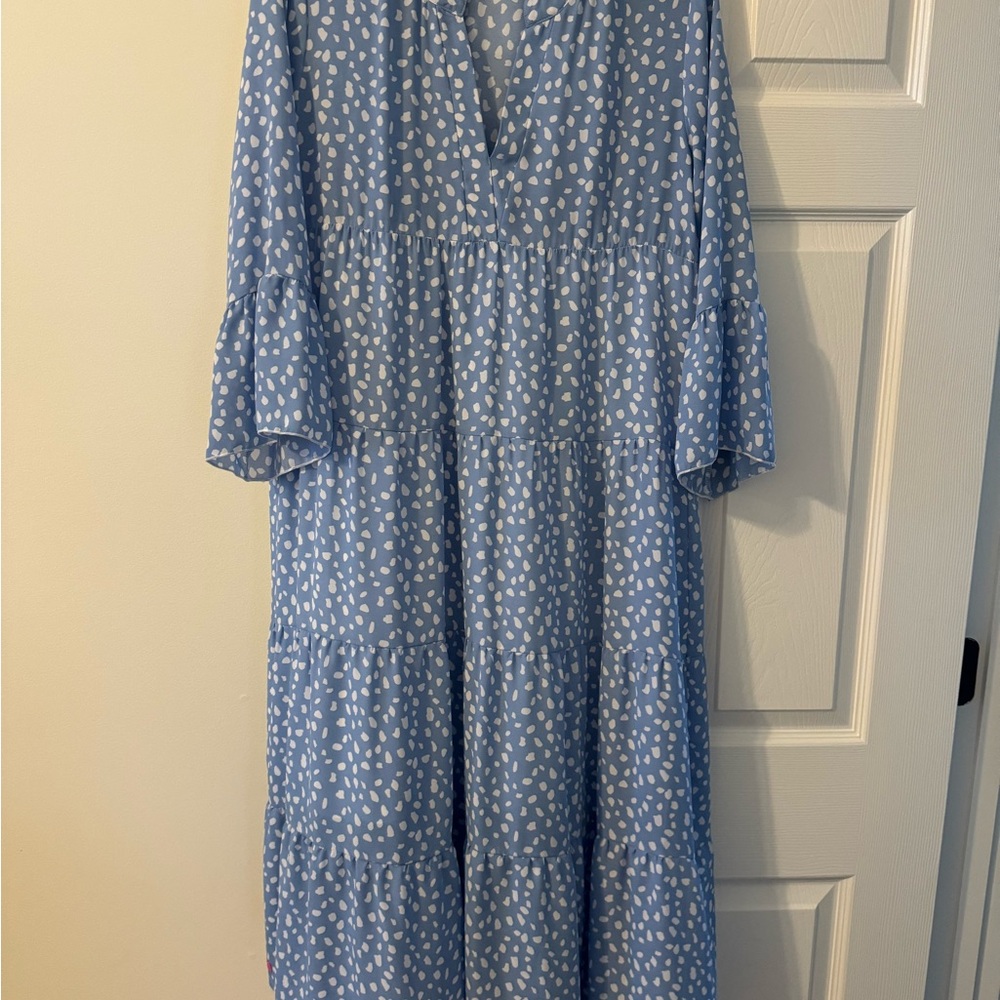 Simply Southern Blue and White Patterned Blouse